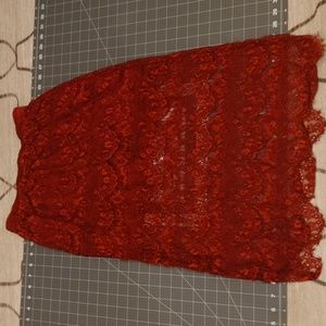 Clu red lace skirt small